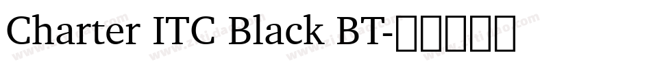 Charter ITC Black BT字体转换